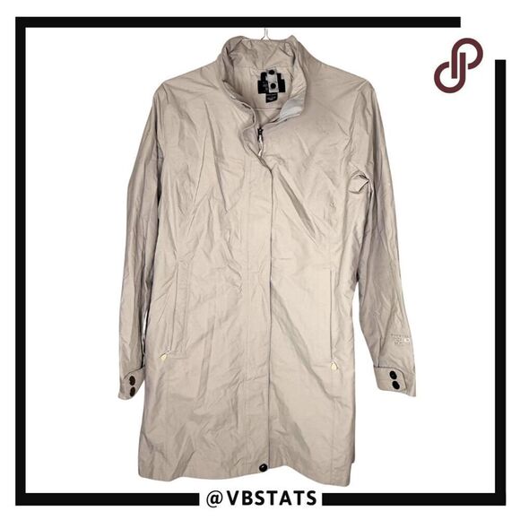 Mountain Hardwear Jackets & Blazers - Mountain Hard‎ Wear Women's Full-Zip Mock Neck Trench Coat Beige Size Large